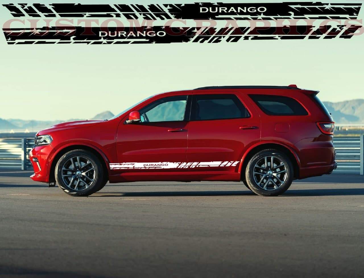 Vinyl Graphics Best Graphic Vinyl Stripes Compatible with Dodge Durango New Design