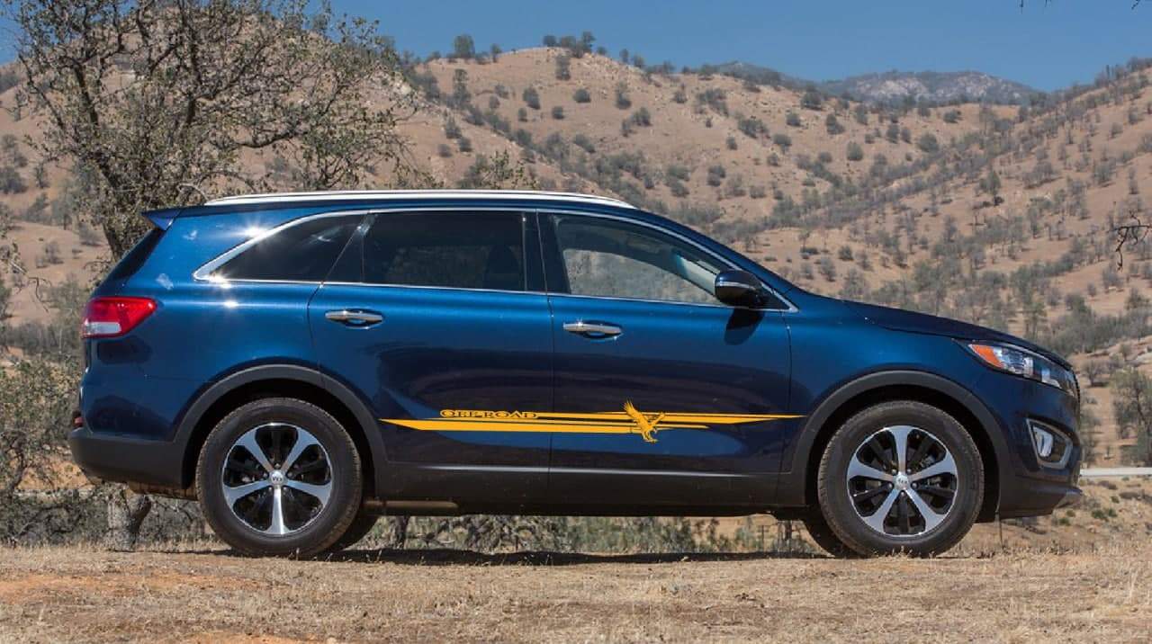 Vinyl Graphics Best Line Eagle design Decal Sticker Vinyl Side Racing Stripes Compatible with Kia Sorento