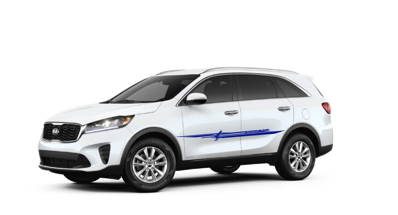 Vinyl Graphics Best Line Eagle design Decal Sticker Vinyl Side Racing Stripes Compatible with Kia Sorento