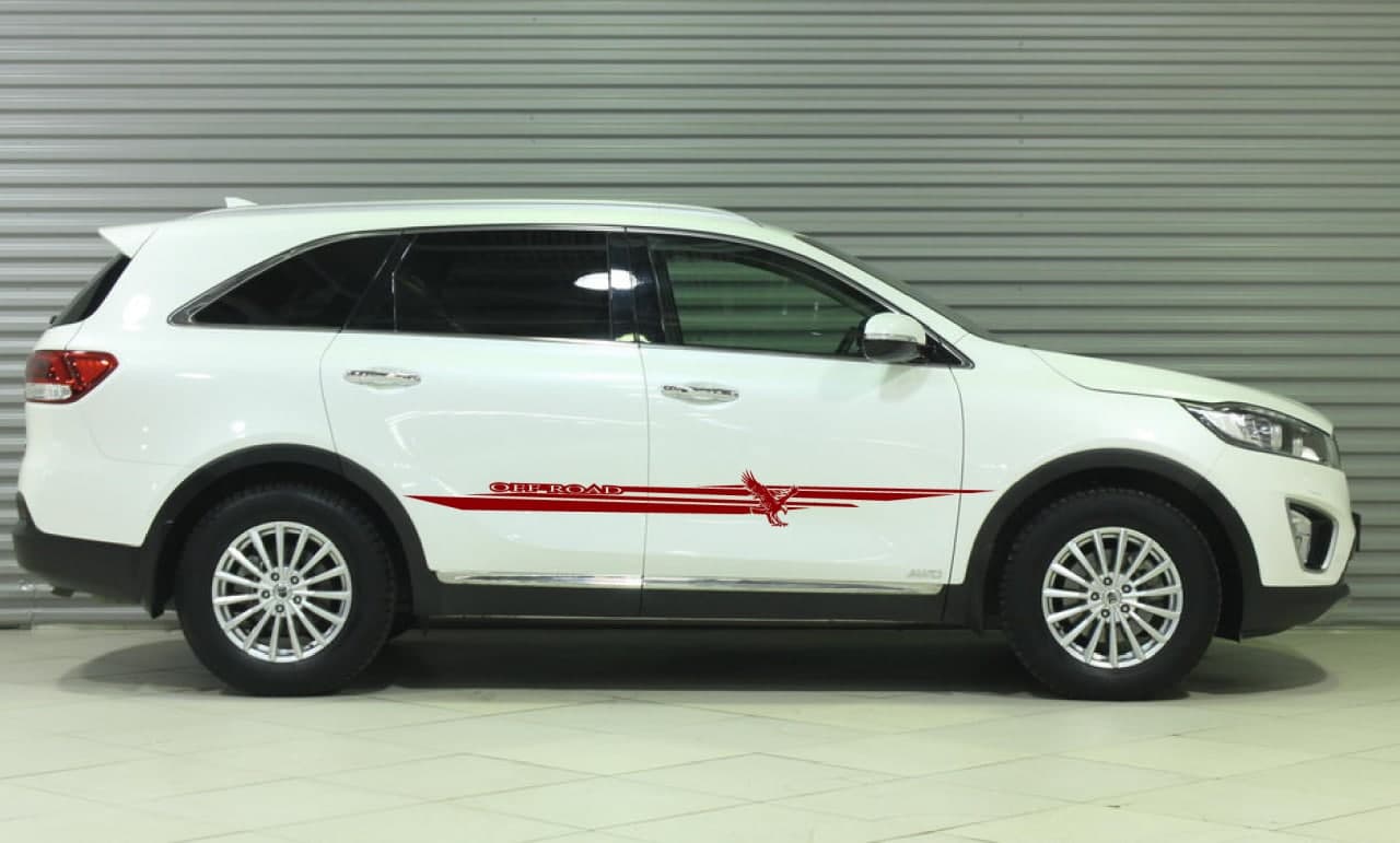 Vinyl Graphics Best Line Eagle design Decal Sticker Vinyl Side Racing Stripes Compatible with Kia Sorento