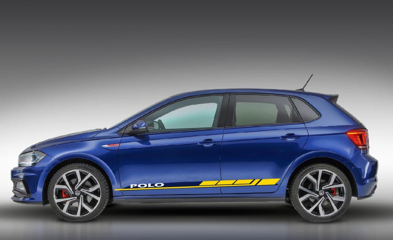 Vinyl Graphics Block design decal vinyl decal Compatible with VW Polo gift car sticker