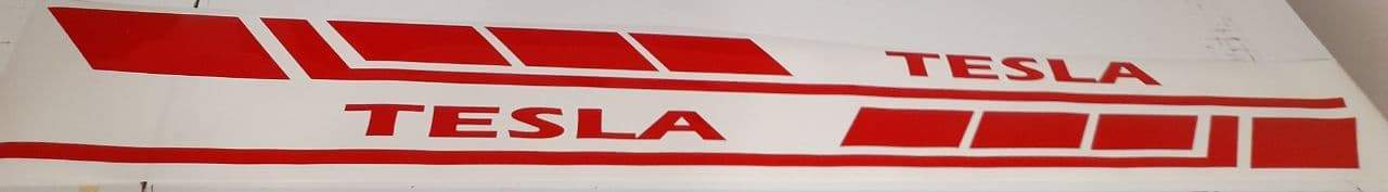 Vinyl Graphics BLOCK Graphic compatible with Tesla Model 3 | Model X Stickers | Model Y Stickers Tesla Model S decals