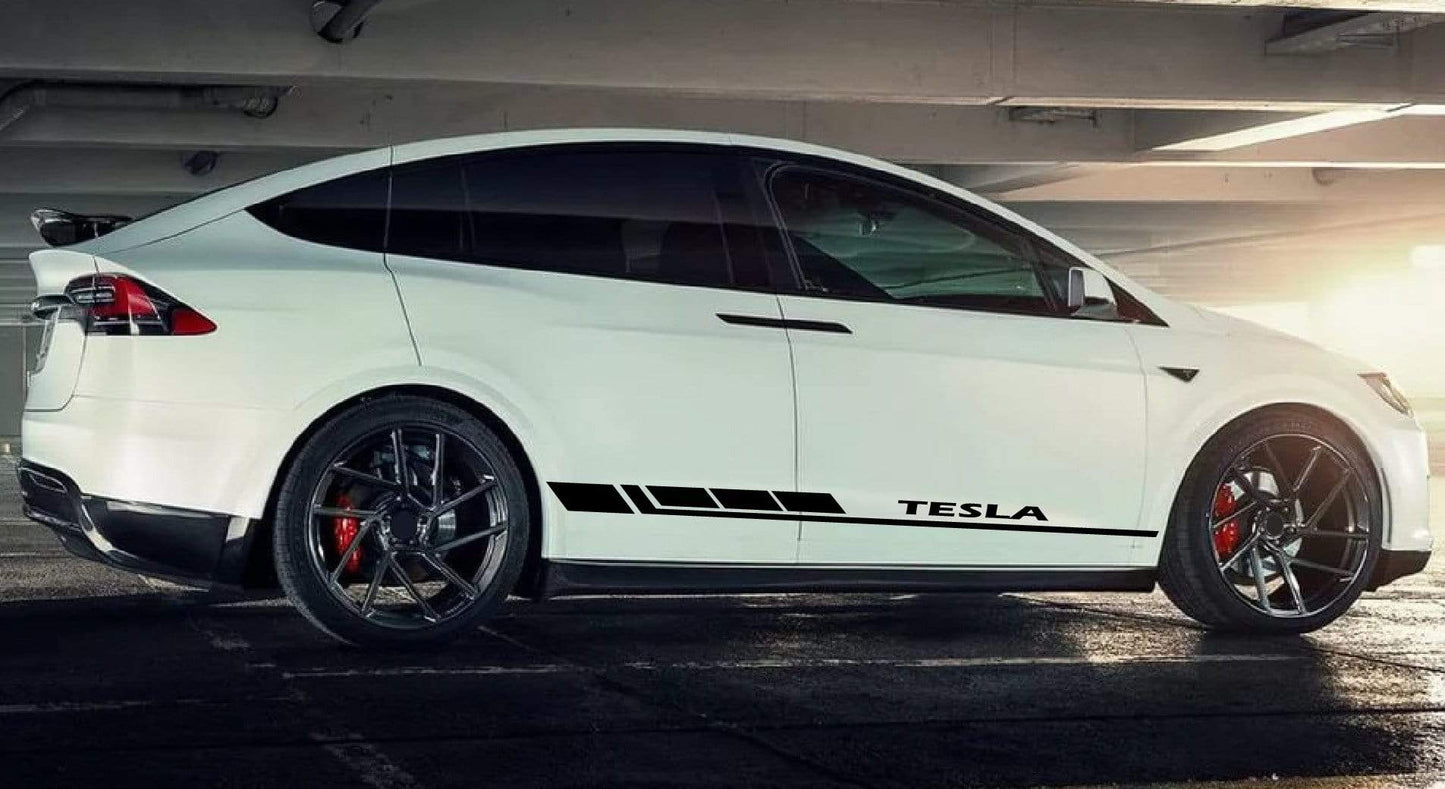 Autocollants BLOCK Graphic compatibles avec Tesla Model 3 | Autocollants Model X | Autocollants Model Y Autocollants Tesla Model S