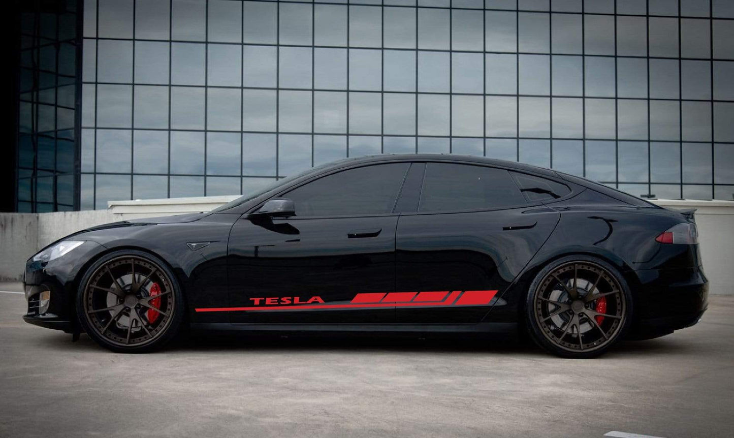 Autocollants BLOCK Graphic compatibles avec Tesla Model 3 | Autocollants Model X | Autocollants Model Y Autocollants Tesla Model S