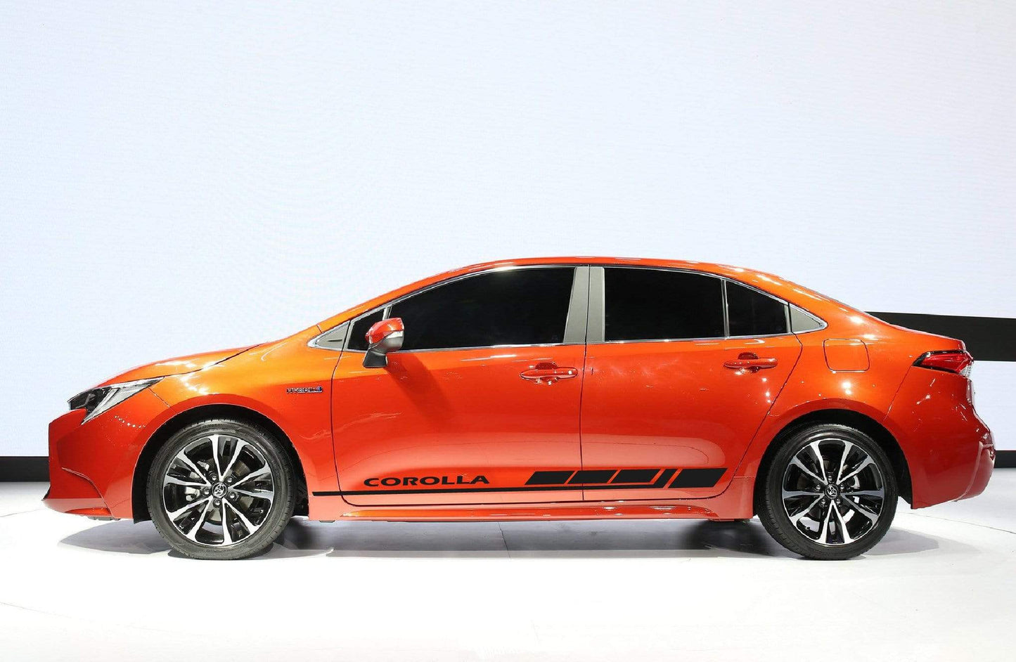 Vinyl Graphics Block Graphic Gift Toyota Corolla Racing Stripes for Corolla car stickers decals