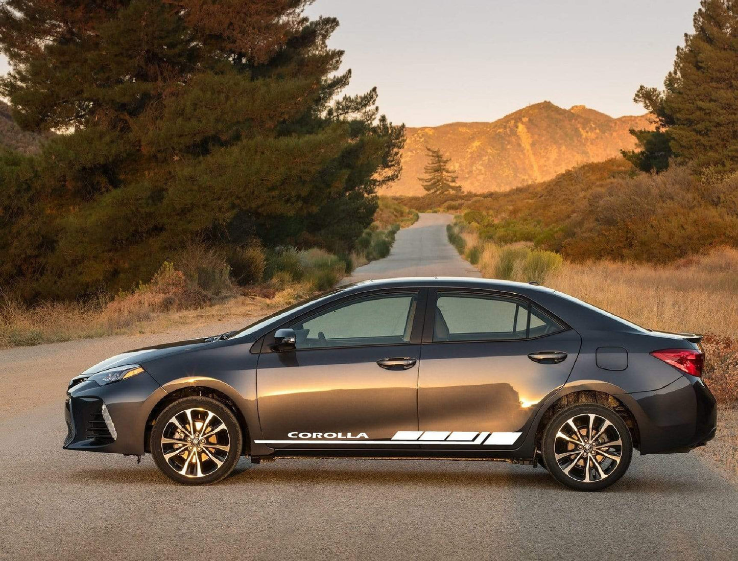 Vinyl Graphics Block Graphic Gift Toyota Corolla Racing Stripes for Corolla car stickers decals