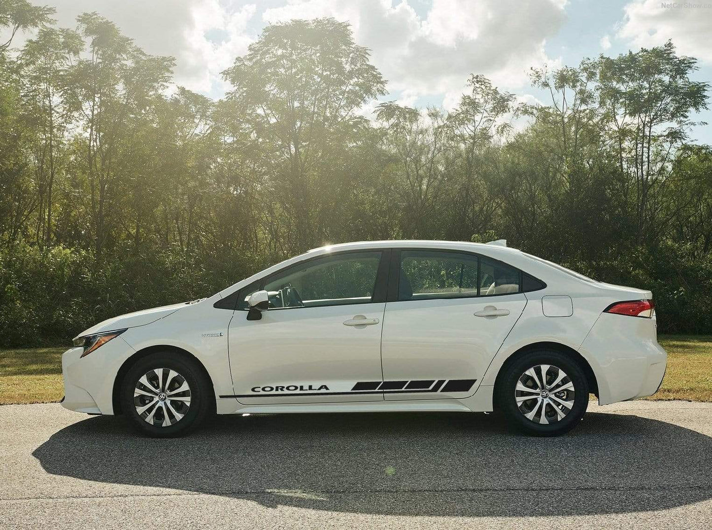 Vinyl Graphics Block Graphic Gift Toyota Corolla Racing Stripes for Corolla car stickers decals