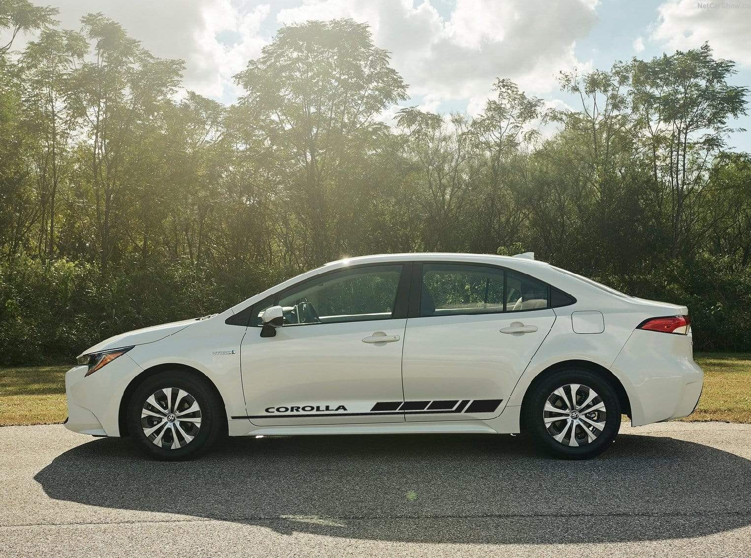 Vinyl Graphics Block Graphic Gift Toyota Corolla Racing Stripes for Corolla car stickers decals