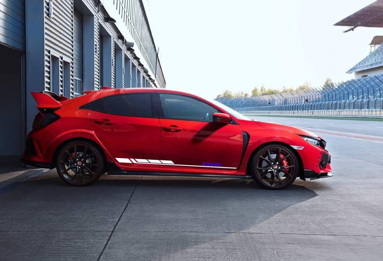 Vinyl Graphics Block Graphic Line Stickers Compatible With Honda Civic, All Models Size