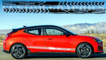 Vinyl Graphics Breeze Design Decal Sticker Vinyl Side Racing Stripes for Hyundai Veloster