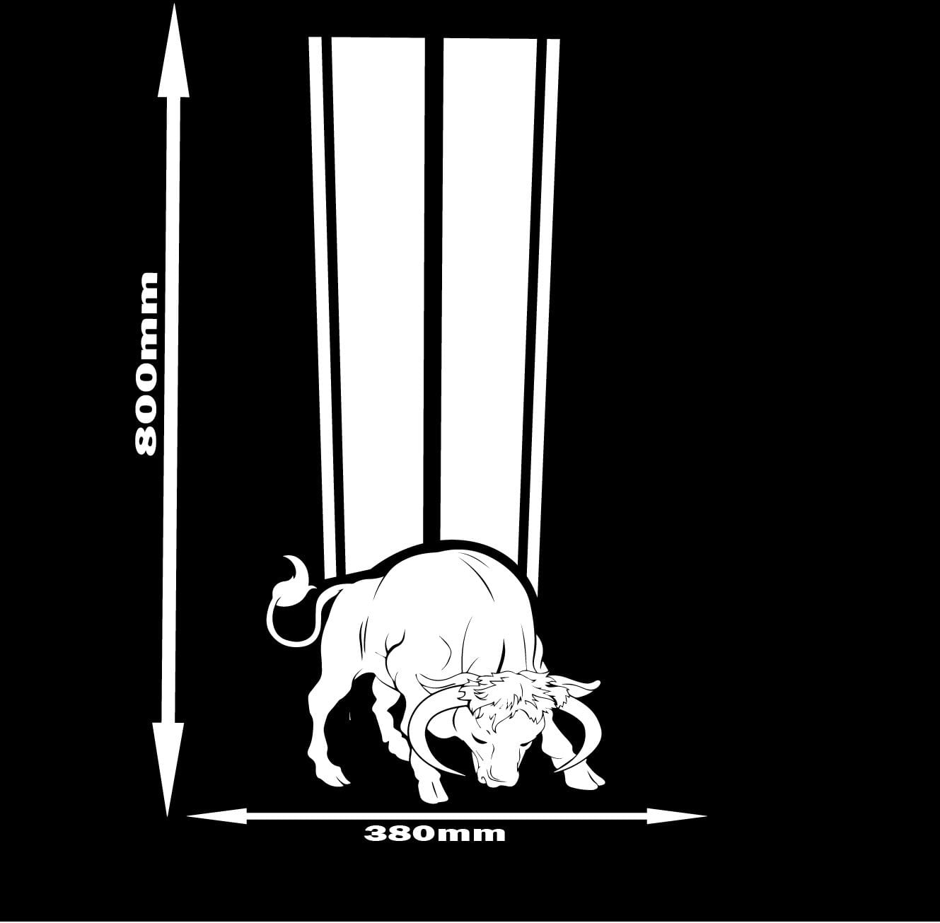 Vinyle design BULL | Autocollants universels pour capot | Autocollants graphiques pour capot