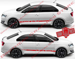Car decals stickers graphics Stripes for Skoda Rapid - Brothers-Graphics
