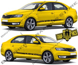 Car decals stickers graphics Stripes for Skoda Rapid - Brothers-Graphics