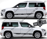 Car decals stickers graphics Stripes for Skoda Yeti - Brothers-Graphics