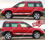 Car decals stickers graphics Stripes for Skoda Yeti - Brothers-Graphics
