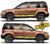 Car decals stickers graphics Stripes for Skoda Yeti - Brothers-Graphics