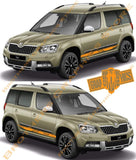 Car decals stickers graphics Stripes for Skoda Yeti - Brothers-Graphics