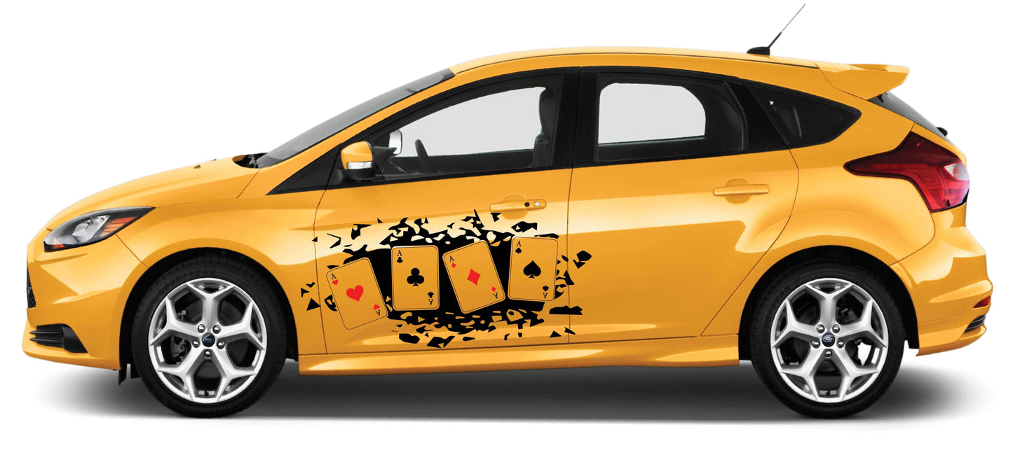 Vinyl Graphics Cards Graphic Vinyl Stickers for car | Universal Decal Fit any Vehicle