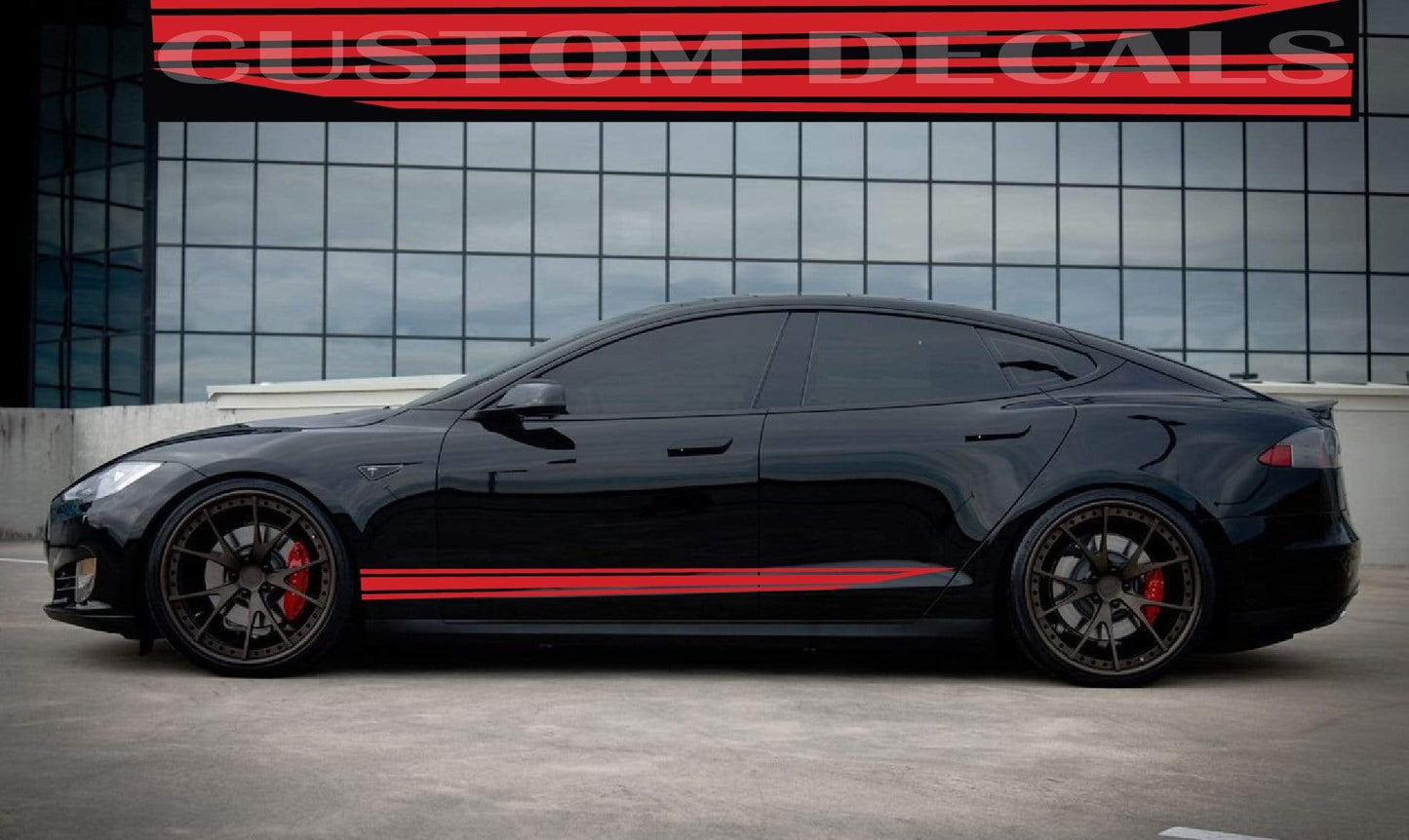 Classic decals Compatible with Tesla 3 | Tesla X Stickers | Tesla Y Stickers Tesla S BFF