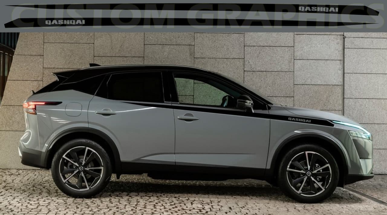 Vinyl Graphics Classic Design Decal Sticker Side Door Stripe Stickers For Nissan Qashqai