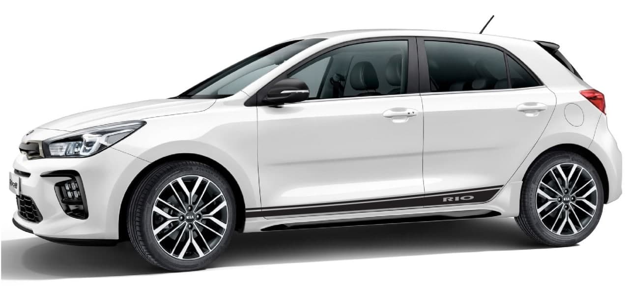 Vinyl Graphics Classic Design Decal Sticker Vinyl Side Racing Stripes Compatible with Kia Rio