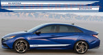 Vinyl Graphics Classic Design Decal Sticker Vinyl Side Racing Stripes for Hyundai Elantra