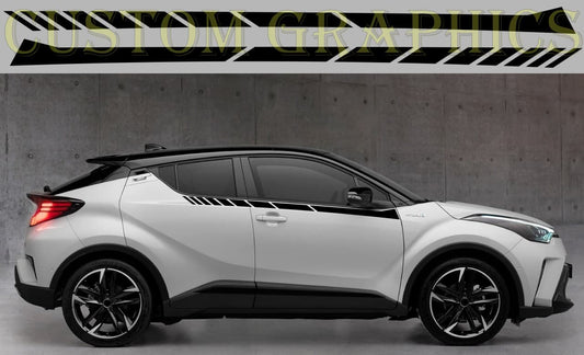 Premium Vinyl Stripes Compatible With Toyota C-HR chr Stylish Exclusive Decals BFF
