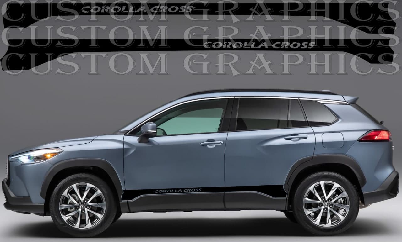 Premium Quality Vinyl Stickers Compatible With Toyota Corolla Cross Decal Street Auto Classic Design