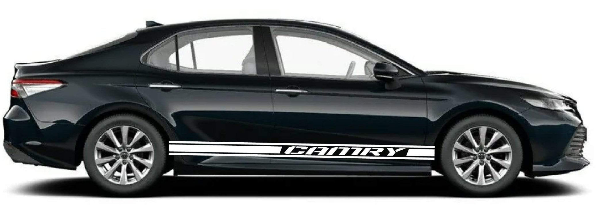 Vinyl Graphics Classic Line Design Decal Sticker Vinyl Side Racing Stripes Compatible with Toyota Camry
