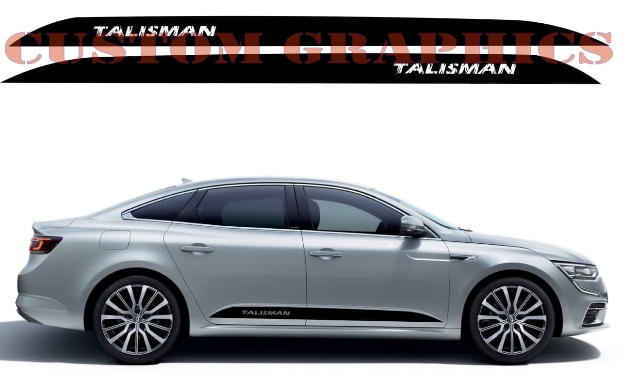 Vinyl Graphics Classic Line Design Graphic Racing Stripes Compatible with Renault Talisman