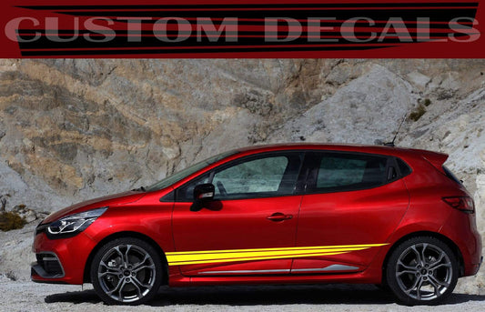 Autocollants graphiques Classic Line Racing Stripes pour Renault Clio