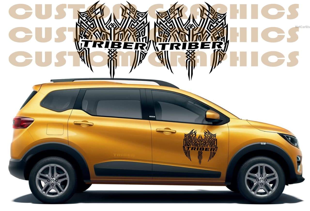 Vinyl Graphics Classico Design Graphic Racing Stripes Compatible with Renault Triber