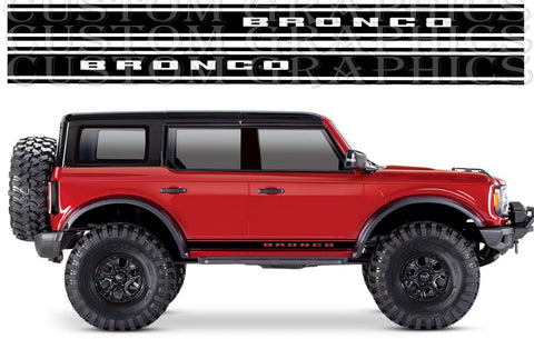 Vinyl Graphics Compatible With Ford Bronco Traxxas 4 doors Stickers Decals Classic Design