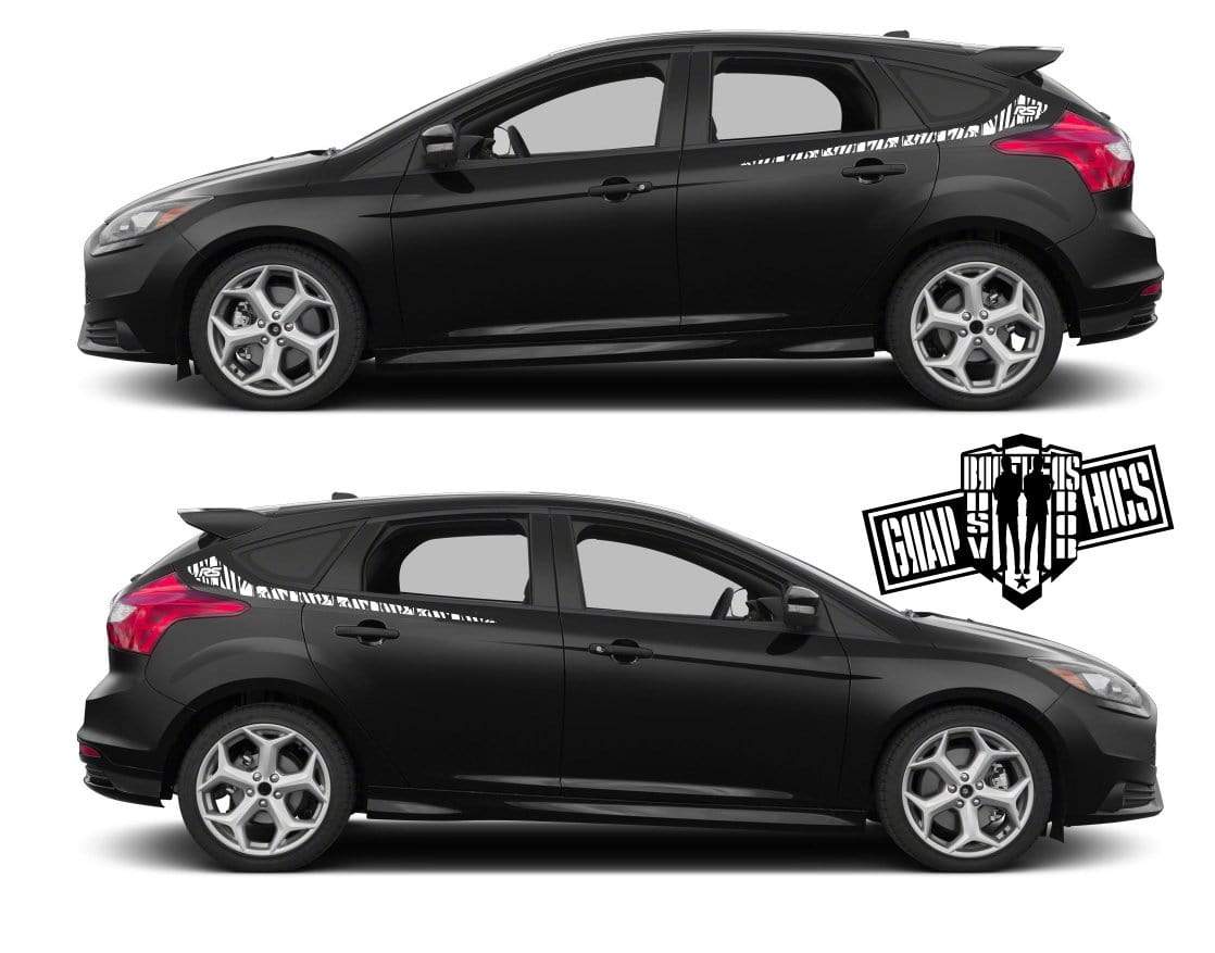 Custom Decal Sticker Vinyl Side Racing Stripes for Ford Focus - Brothers-Graphics
