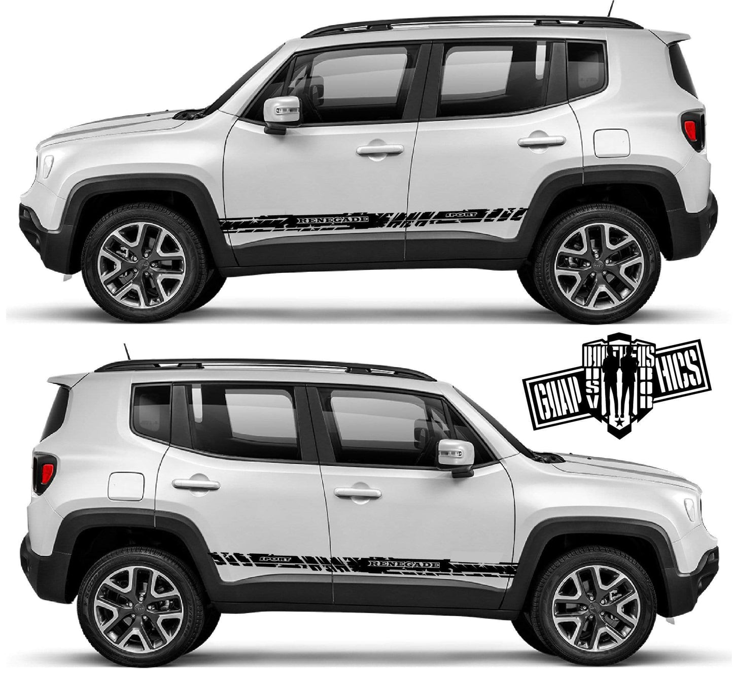 Custom Decal Sticker Vinyl Side Racing Stripes for Jeep Renegade - Brothers-Graphics