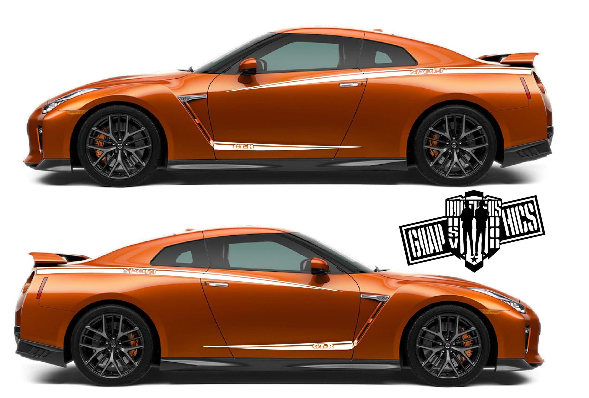 Custom Decal Sticker Vinyl Side Racing Stripes for Nissan GT-R - Brothers-Graphics