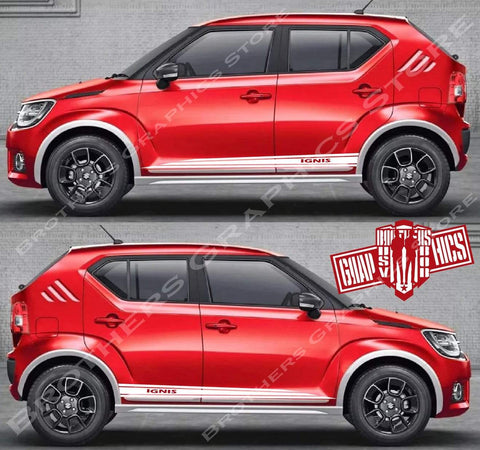 Custom Decal Sticker Vinyl Side Racing Stripes for Suzuki Ignis - Brothers-Graphics