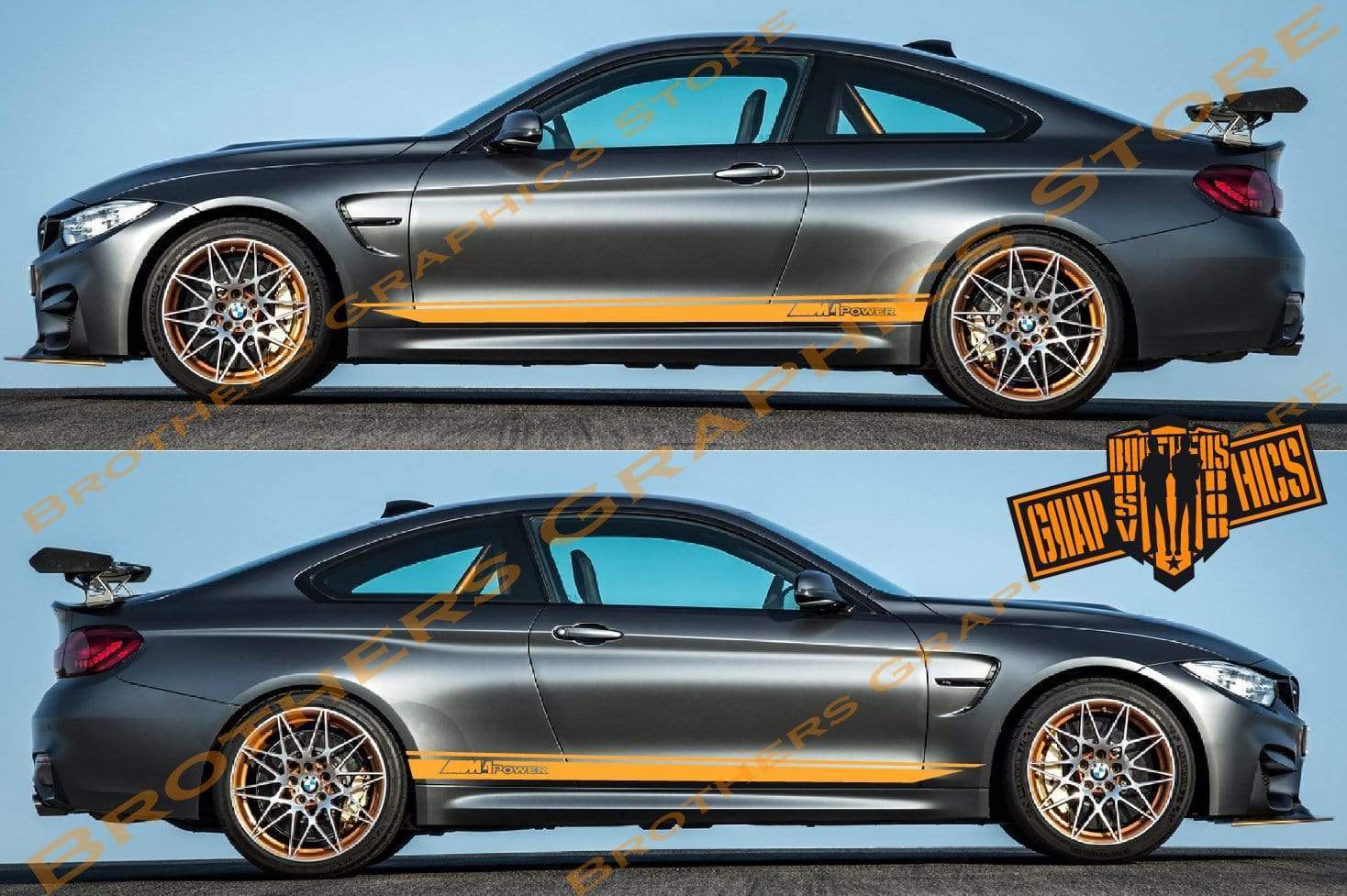 Custom Decal Vinyl Graphics Special Made for BMW M4 - Brothers-Graphics