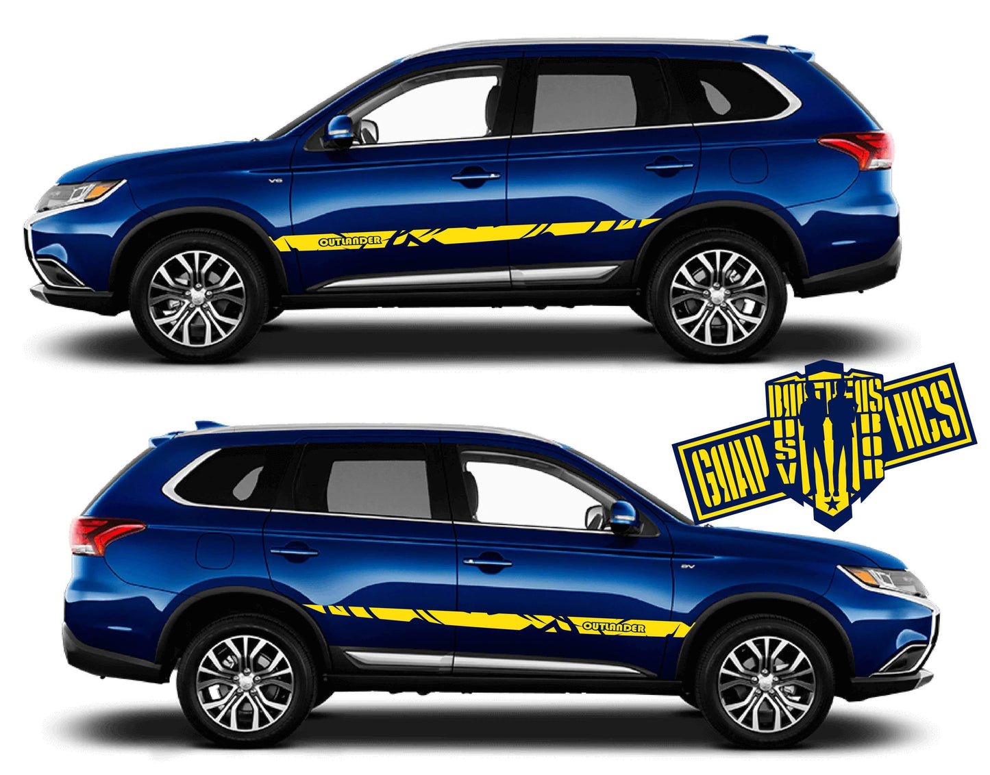 Custom Decal Vinyl Graphics Special Made for Mitsubishi Outlander - Brothers-Graphics