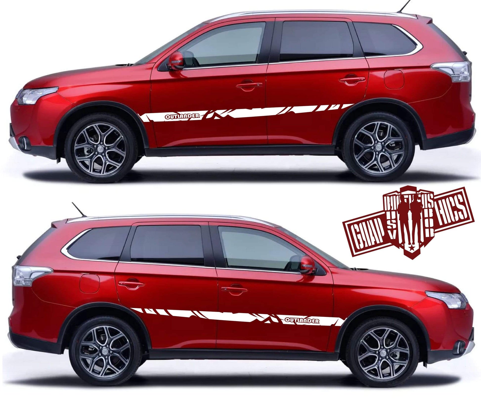 Custom Decal Vinyl Graphics Special Made for Mitsubishi Outlander - Brothers-Graphics