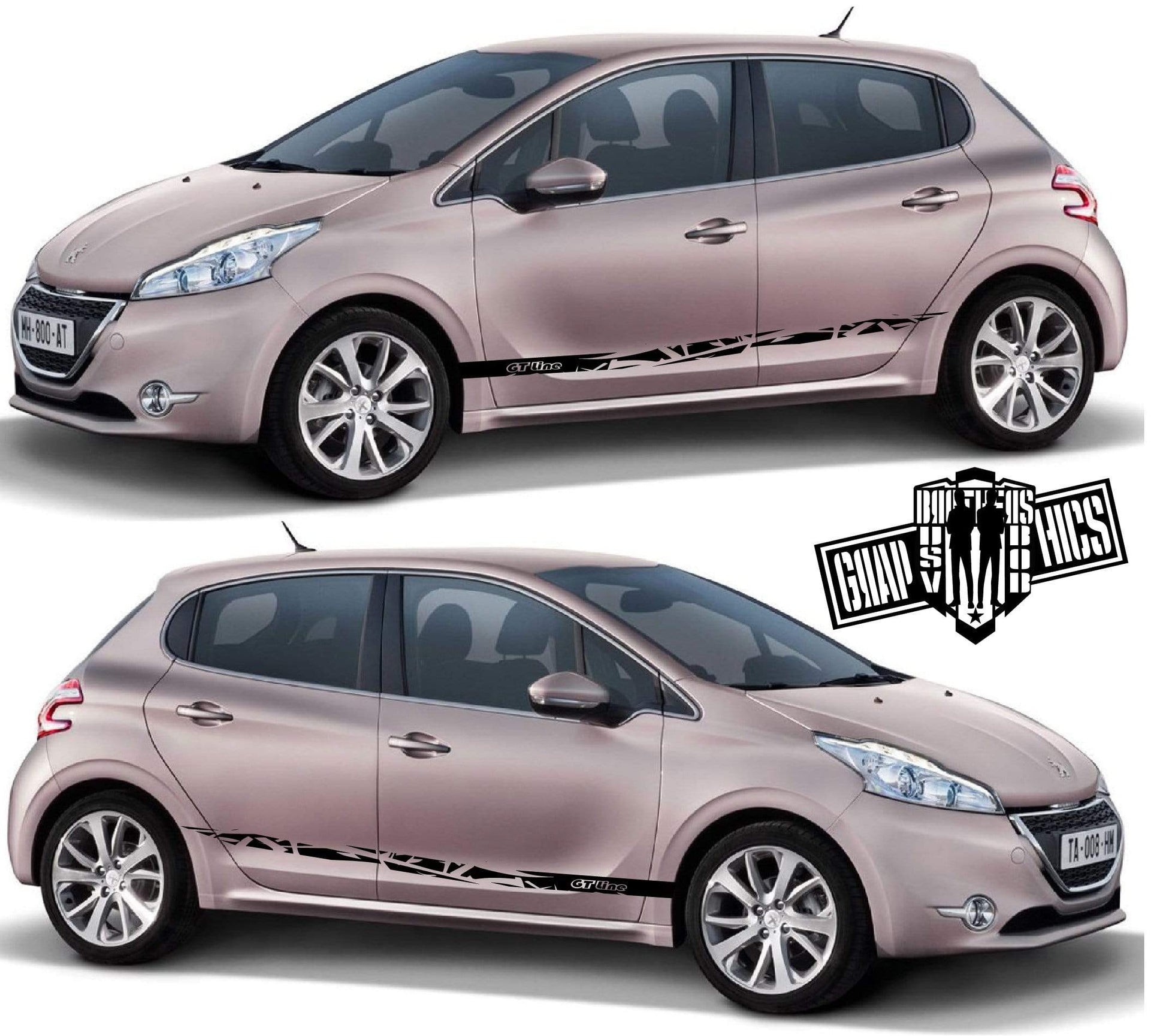 Custom Decal Vinyl Graphics Special Made for Peugeot 208 - Brothers-Graphics