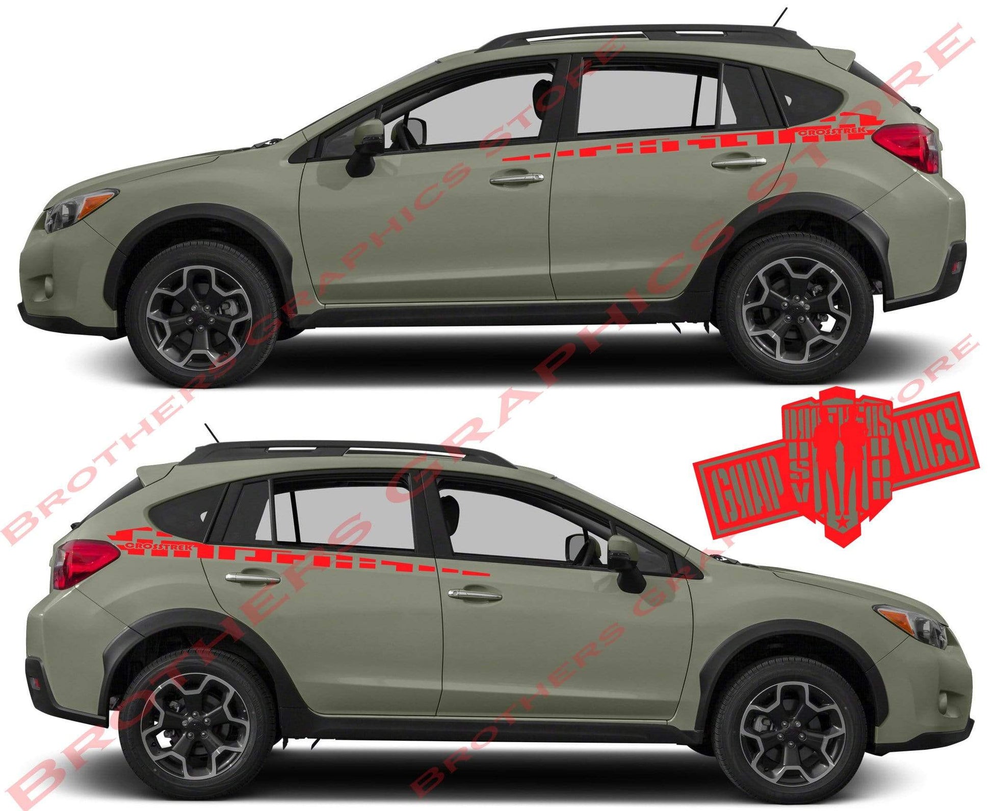 Custom Decal Vinyl Graphics Special Made for Subaru Crosstrek - Brothers-Graphics