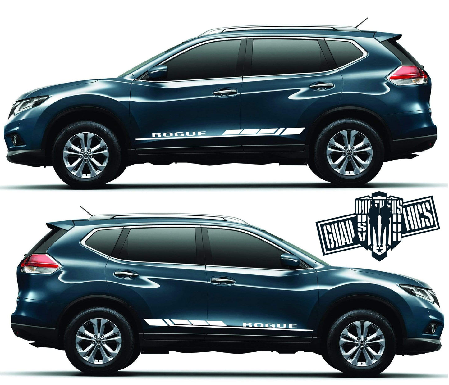 Custom Decal Vinyl Racing Stripe Stickers For Nissan Rogue - Brothers-Graphics