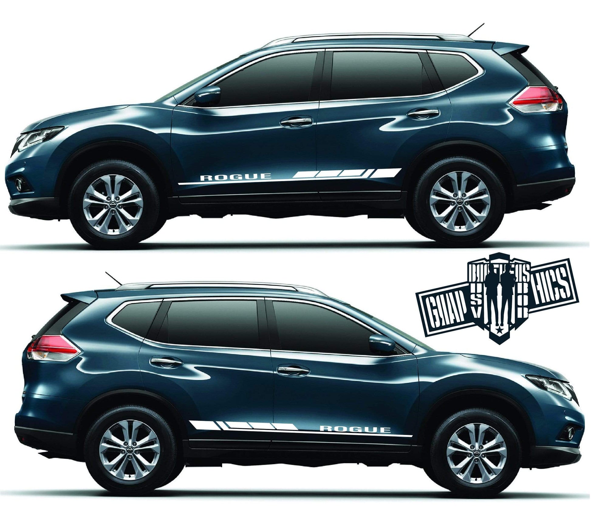 Custom Decal Vinyl Racing Stripe Stickers For Nissan Rogue - Brothers-Graphics