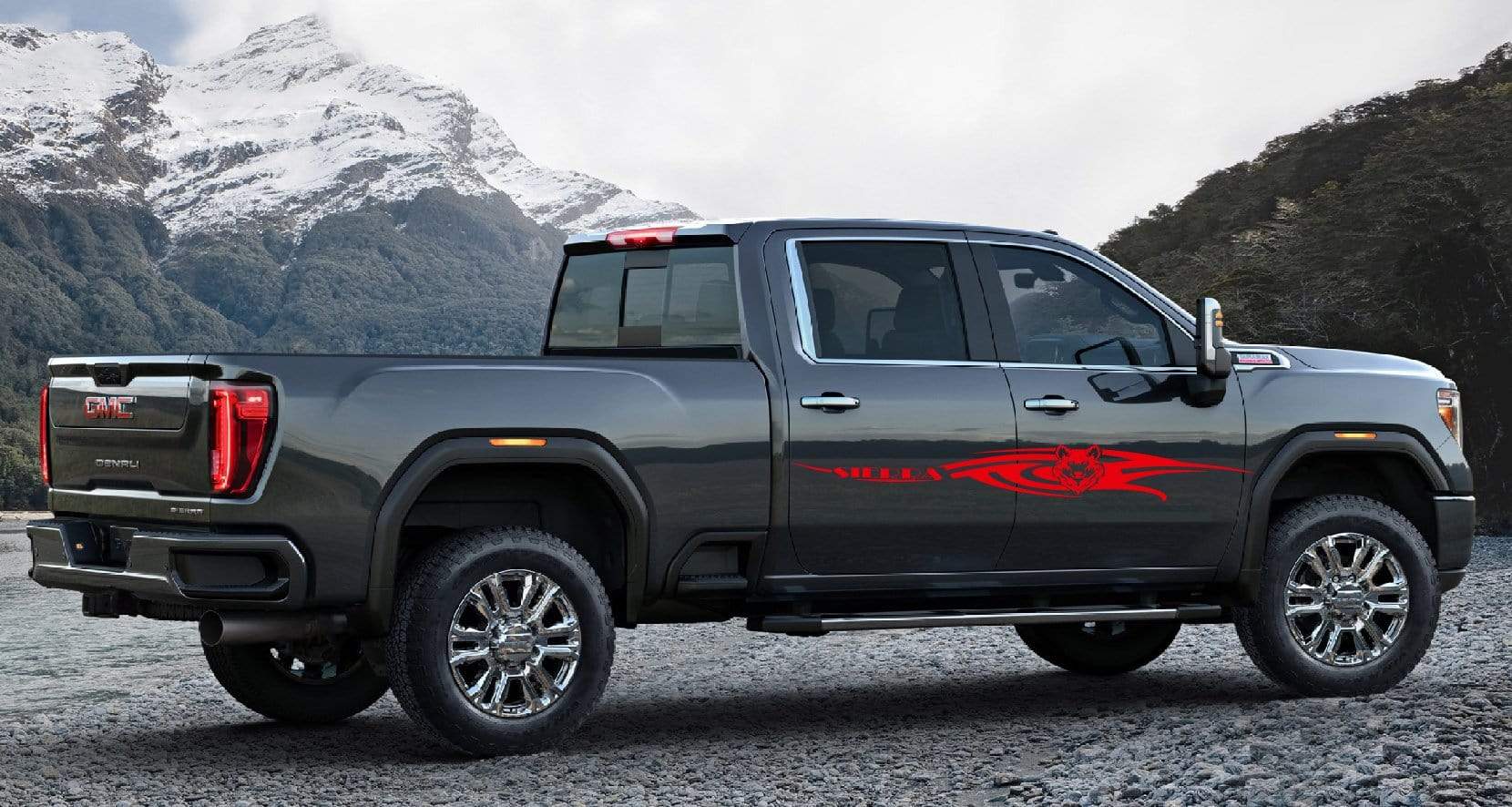 Custom Decal Vinyl Stickers For GMC Sierra - Brothers-Graphics
