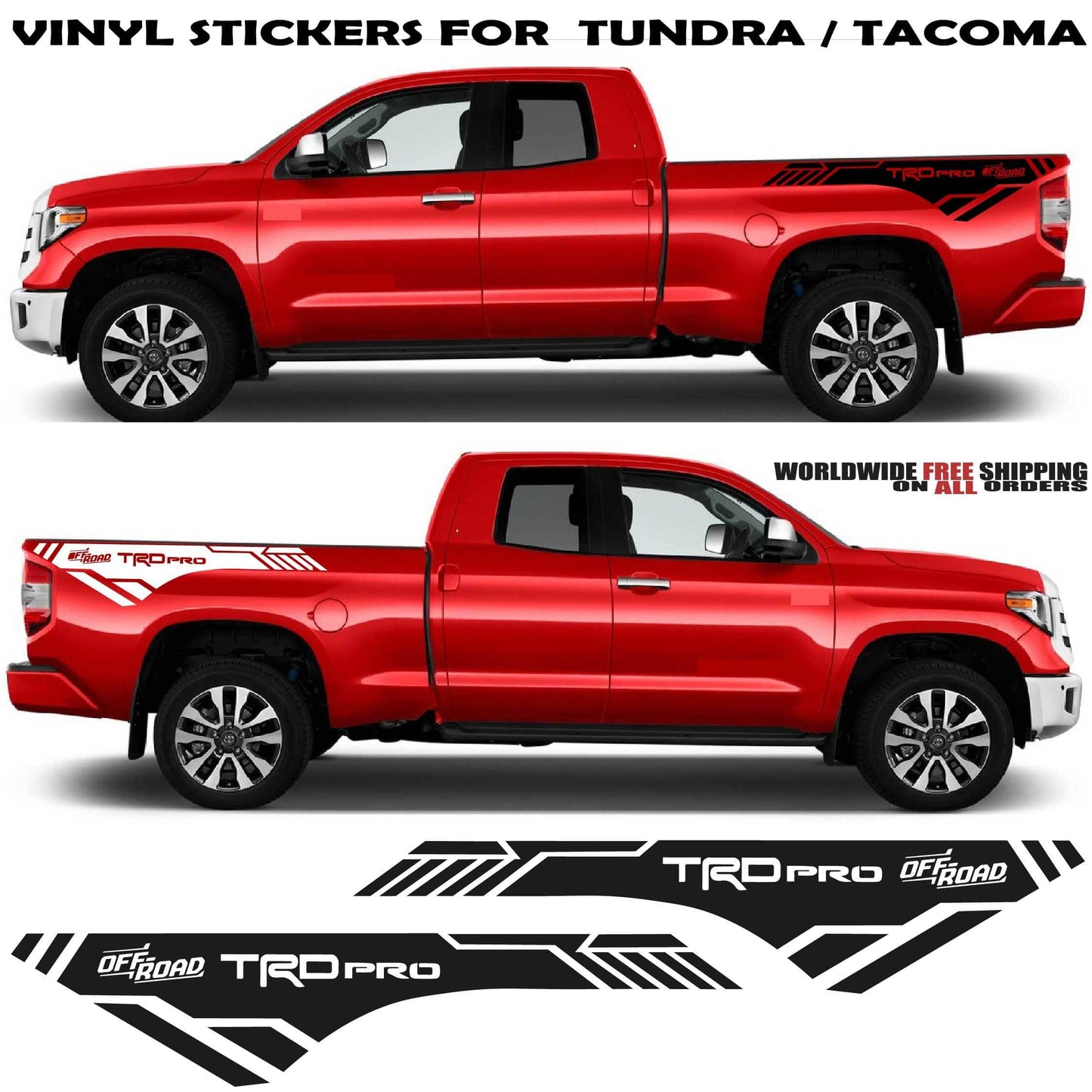 Vinyl Graphics Custom Decals For Toyota Tundra TRD Stickers
