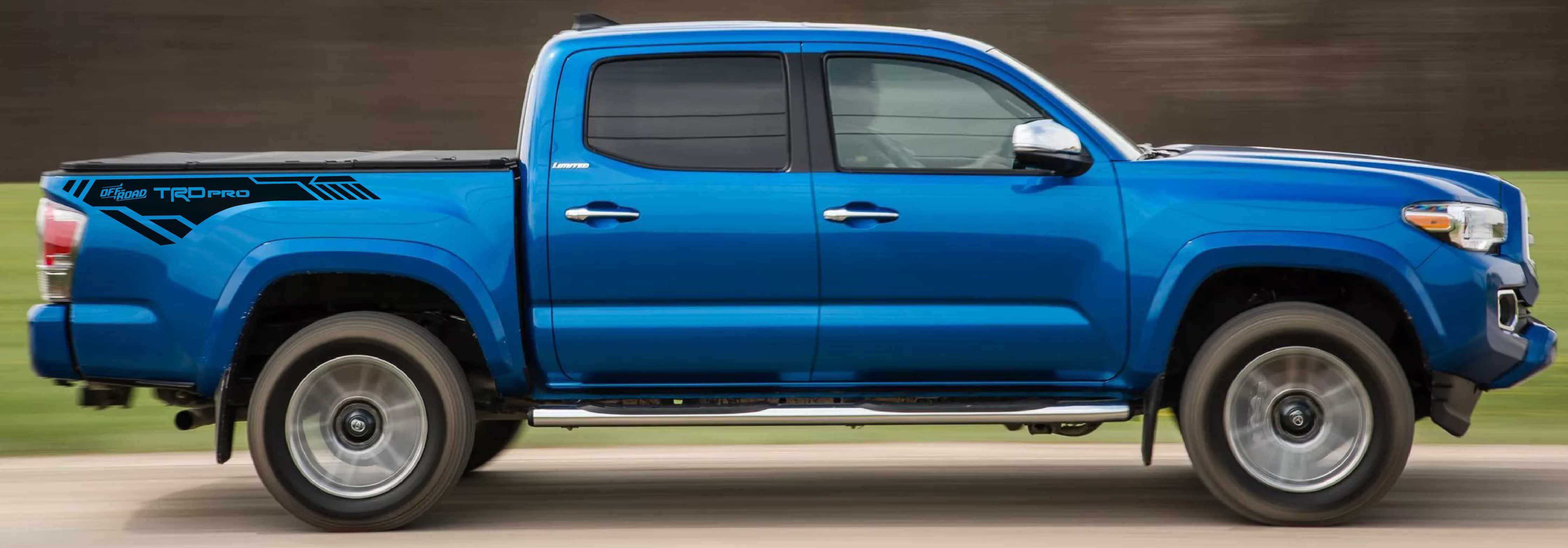 TRD 4X4 Off Road Vinyl Decal Stripes For Toyota Tacoma Tundra – Side Door Graphics