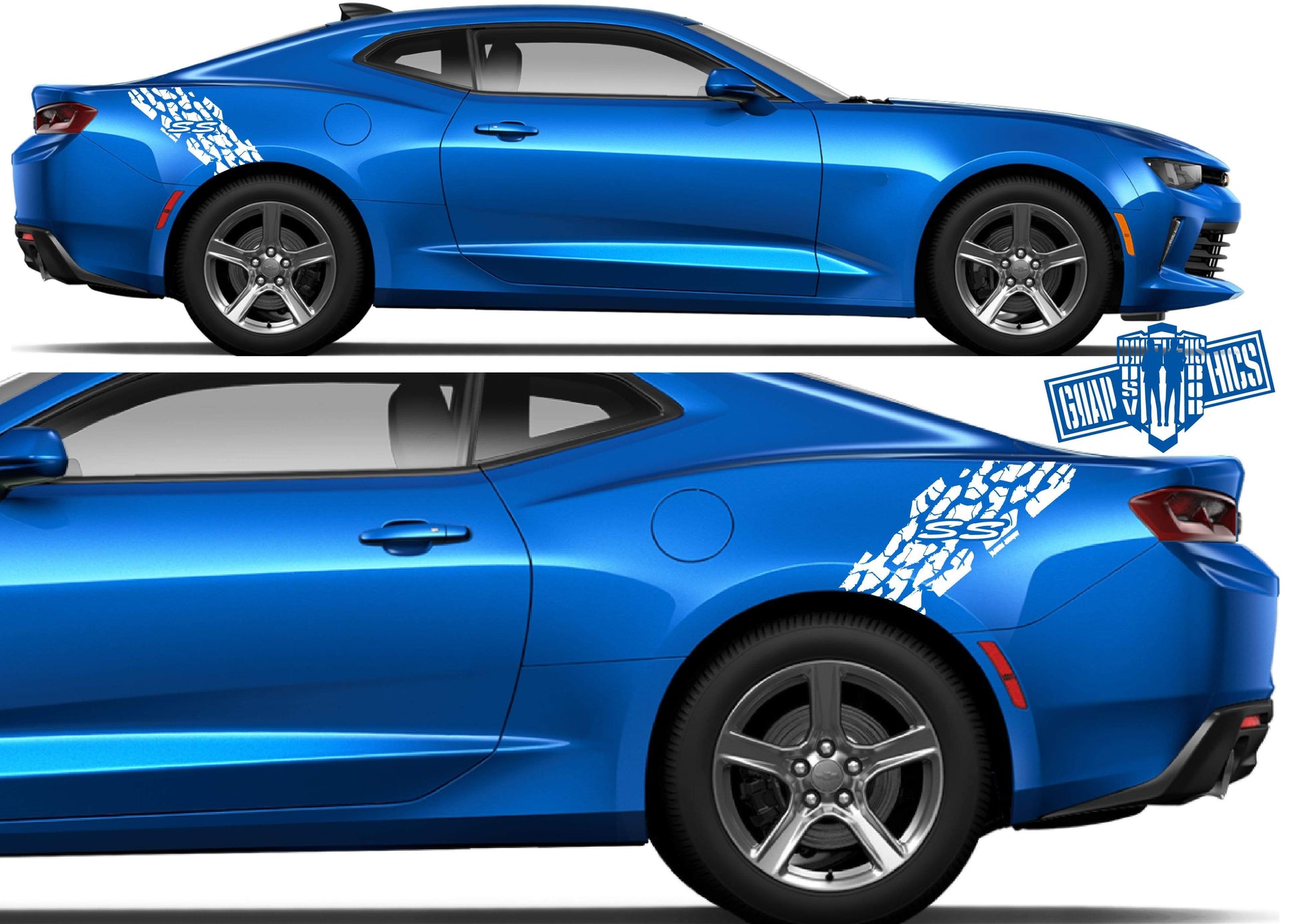 Custom Door Decal Vinyl Racing Stripe Stickers For Chevrolet Camaro - Brothers-Graphics