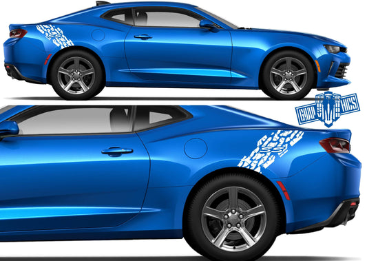 Custom Door Decal Vinyl Racing Stripe Stickers For Chevrolet Camaro - Brothers-Graphics