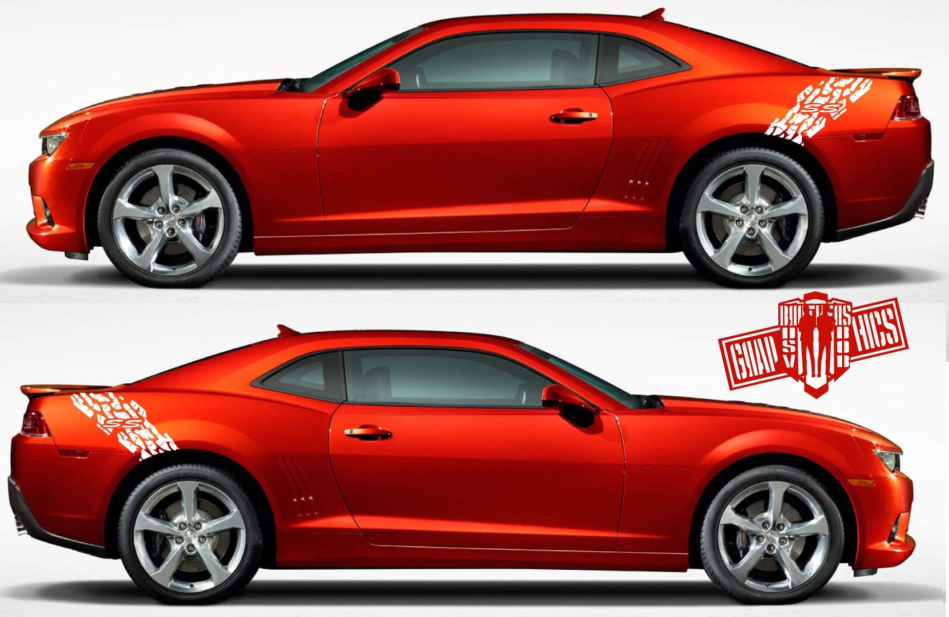 Custom Door Decal Vinyl Racing Stripe Stickers For Chevrolet Camaro - Brothers-Graphics